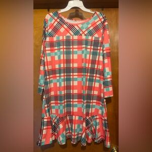 No Label Size L Spring Plaid Mini Dress